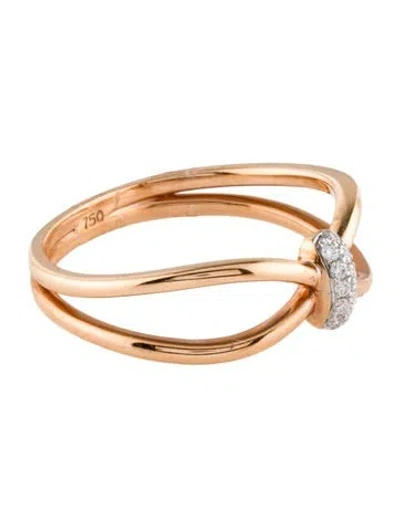 Pre-owned Ring 18k Diamond Cocktail  In Multi