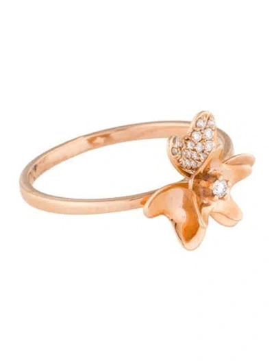 Pre-owned Ring 18k Diamond Cocktail  In Multi