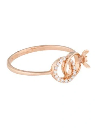 Pre-owned Ring 18k Diamond Cocktail  In Multi