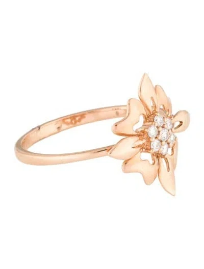 Pre-owned Ring 18k Diamond Cocktail  In Multi