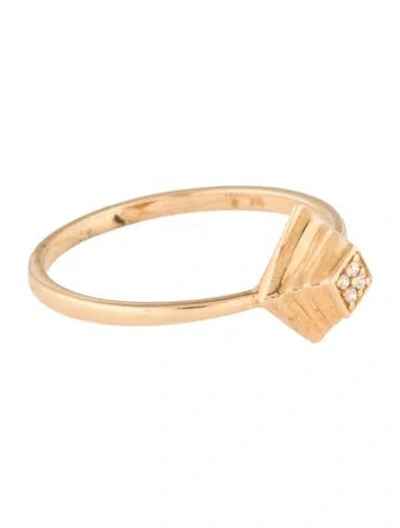 Pre-owned Ring 18k Diamond Cocktail  In Multi