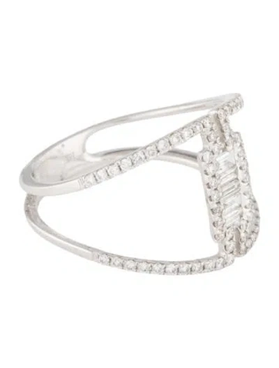 Pre-owned Ring 18k Diamond Cocktail  In Multi