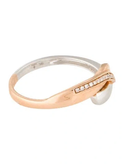 Pre-owned Ring 18k Diamond Cocktail  In Multi