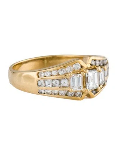 Pre-owned Ring 18k Diamond Cocktail  In Multi