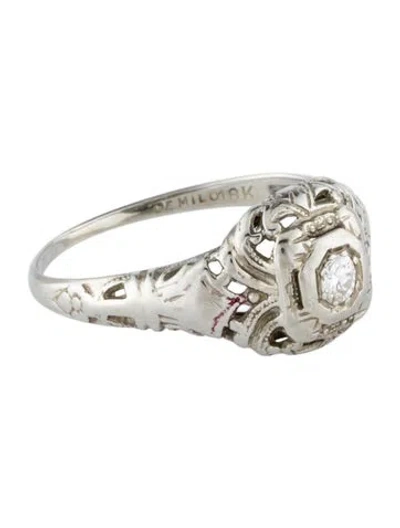 Pre-owned Ring 18k Diamond Cocktail  In Multi