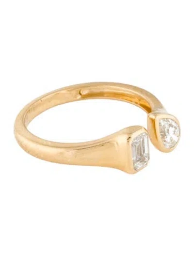 Pre-owned Ring 18k Diamond Cocktail  In Multi
