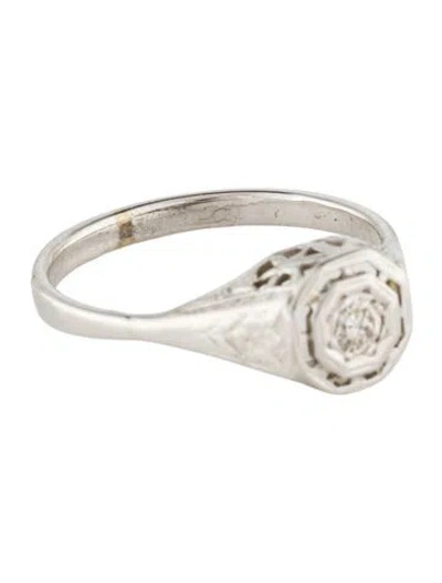 Pre-owned Ring 18k Diamond Cocktail  In Multi