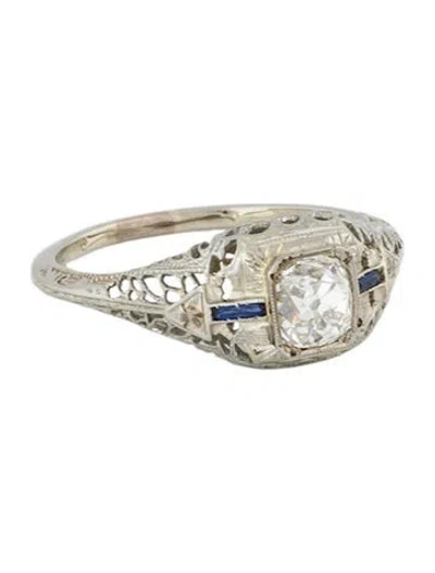 Pre-owned Ring 18k Diamond Cocktail  In Multi