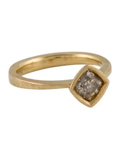 Pre-owned Ring 18k Diamond Cocktail  In Multi