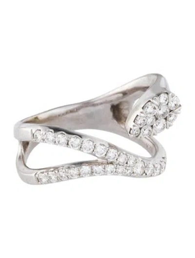 Pre-owned Ring 18k Diamond Cocktail  In Multi