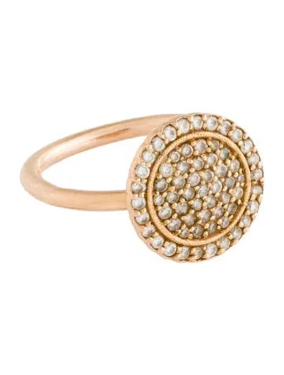 Pre-owned Ring 18k Diamond Cocktail  In Multi