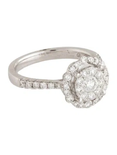 Pre-owned Ring 18k Diamond Cocktail  In Multicolor
