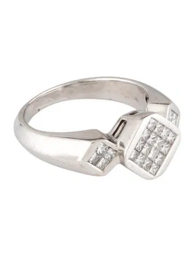 Pre-owned Ring 18k Diamond Cocktail  In Multicolor