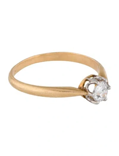 Pre-owned Ring 18k Diamond Engagement  In Multi