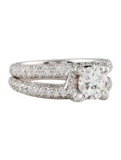 Pre-owned Ring 18k Diamond Engagement  In Multi
