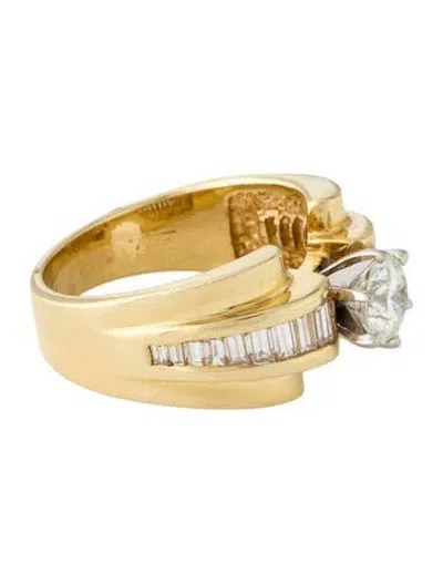 Pre-owned Ring 18k Diamond Engagement  In Multi