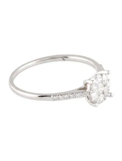 Pre-owned Ring 18k Diamond Engagement  In Multi