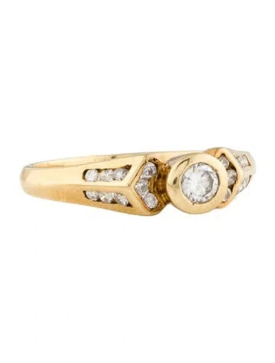 Pre-owned Ring 18k Diamond Engagement  In Multi