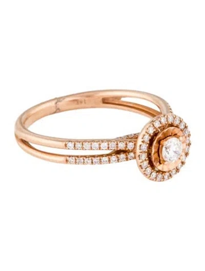 Pre-owned Ring 18k Diamond Engagement  In Multi