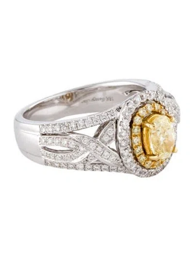 Pre-owned Ring 18k Diamond Engagement  In Multi