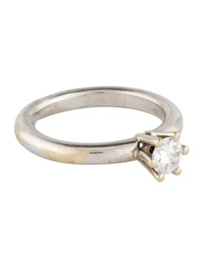 Pre-owned Ring 18k Diamond Engagement  In Multi