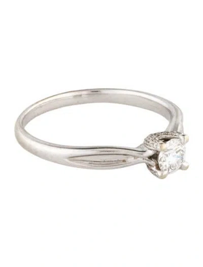 Pre-owned Ring 18k Diamond Engagement  In Multicolor