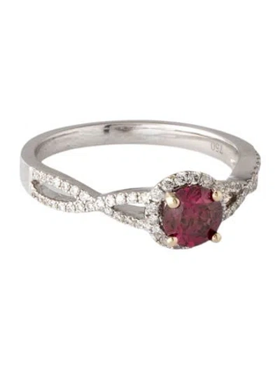 Pre-owned Ring 18k Diamond Engagement  In Multicolor