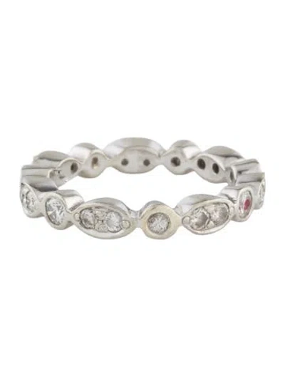 Pre-owned Ring 18k Diamond Eternity Band In Multi