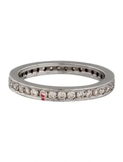 Pre-owned Ring 18k Diamond Eternity Band In Multi