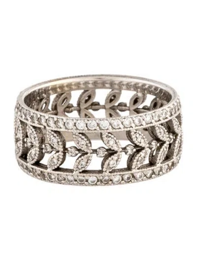 Pre-owned Ring 18k Diamond Eternity Band In Multicolor