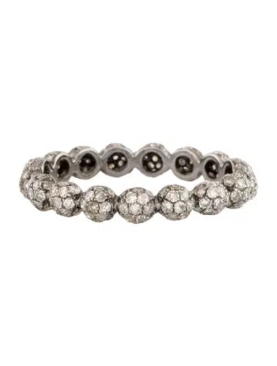 Pre-owned Ring 18k Diamond Eternity Band  In Multi
