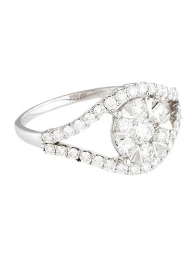 Pre-owned Ring 18k Diamond Eye Cocktail  In Multicolor