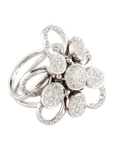 Pre-owned Ring 18k Diamond Flex Cocktail  In Multi