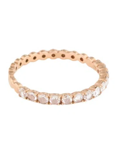 Pre-owned Ring 18k Diamond Half Eternity Band In Multi