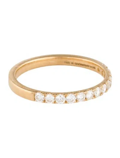 Pre-owned Ring 18k Diamond Half Eternity Band In Multi