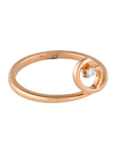 Pre-owned Ring 18k Diamond Heart Cocktail  In Multi
