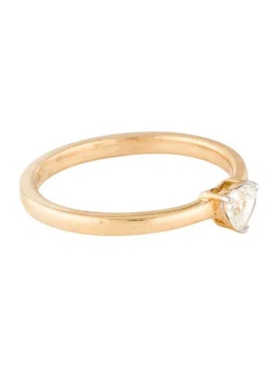 Pre-owned Ring 18k Diamond Heart Cocktail  In Multi