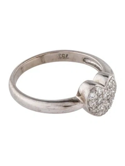 Pre-owned Ring 18k Diamond Heart Cocktail  In Multi