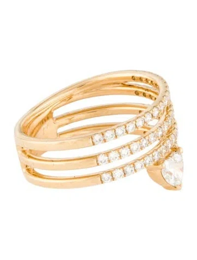 Pre-owned Ring 18k Diamond Heart Multi-band