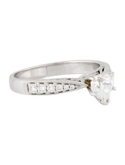 Pre-owned Ring 18k Diamond Heart  In Multi