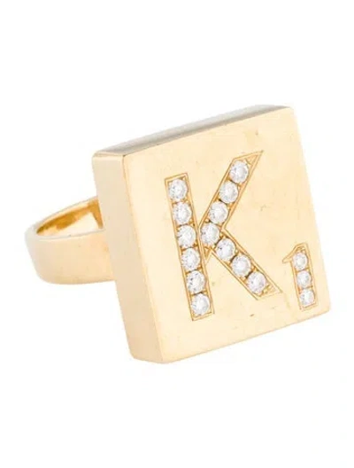 Pre-owned Ring 18k Diamond 'k1' Cocktail  In Multi