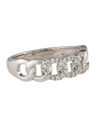 Pre-owned Ring 18k Diamond Link  In Multi