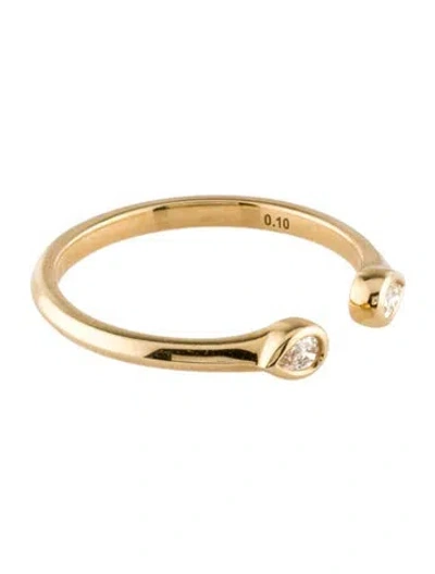 Pre-owned Ring 18k Diamond Open  Band In Multi