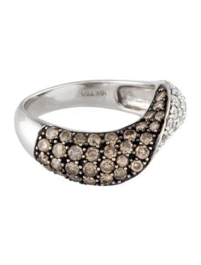 Pre-owned Ring 18k Diamond Pavé  In Multi