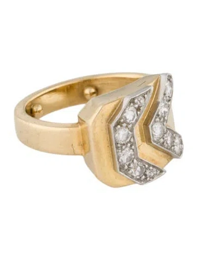 Pre-owned Ring 18k Diamond  In Multi