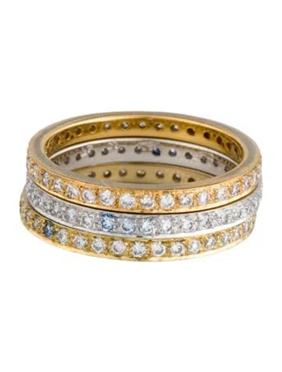 Pre-owned Ring 18k Diamond  Set In Multi