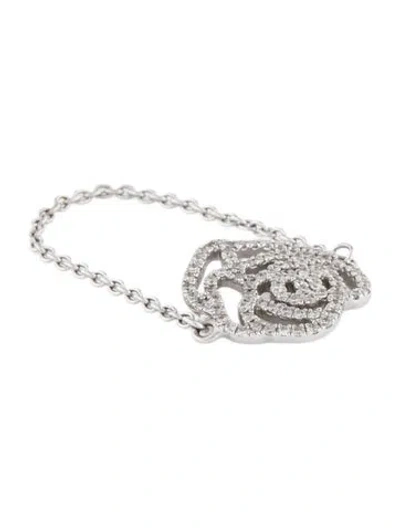 Pre-owned Ring 18k Diamond Rose Chain  In Multi