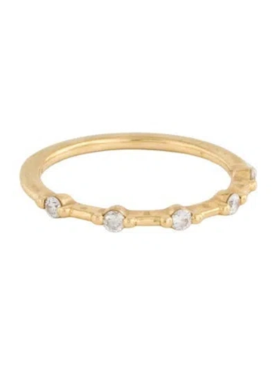 Pre-owned Ring 18k Diamond Stackable  In Multicolor