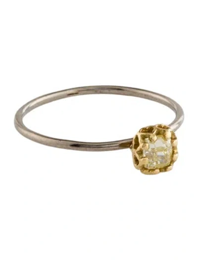 Pre-owned Ring 18k Diamond Stacking  In Multi