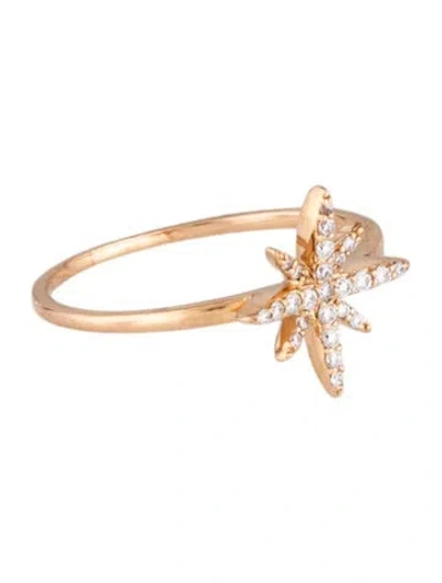 Pre-owned Ring 18k Diamond Star Cocktail  In Multicolor